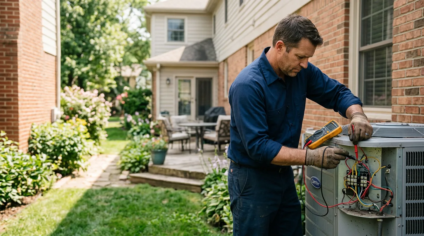 HVAC technician working near Maple City, KS